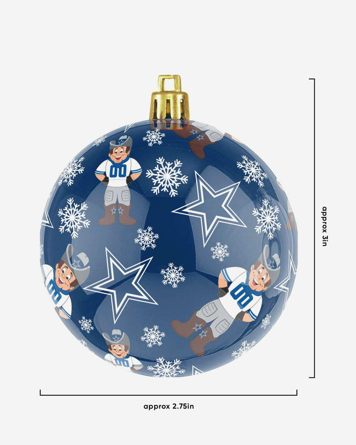 Dallas Cowboys 4 Pack Ball Mascot Ornament Set FOCO - FOCO.com