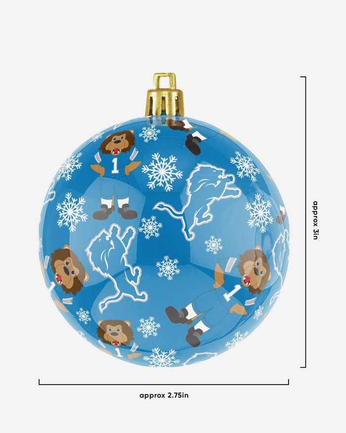 Detroit Lions 4 Pack Ball Mascot Ornament Set FOCO - FOCO.com