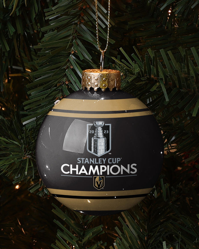 Vegas Golden Knights 2023 Stanley Cup Champions Glass Ball Ornament FOCO