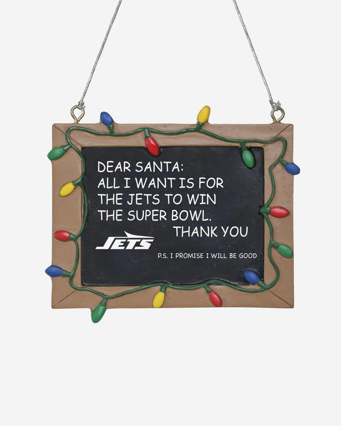 New York Jets Resin Chalkboard Sign Ornament FOCO - FOCO.com
