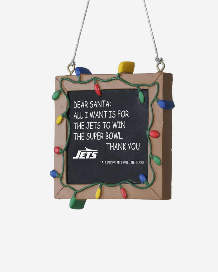 New York Jets Resin Chalkboard Sign Ornament FOCO - FOCO.com