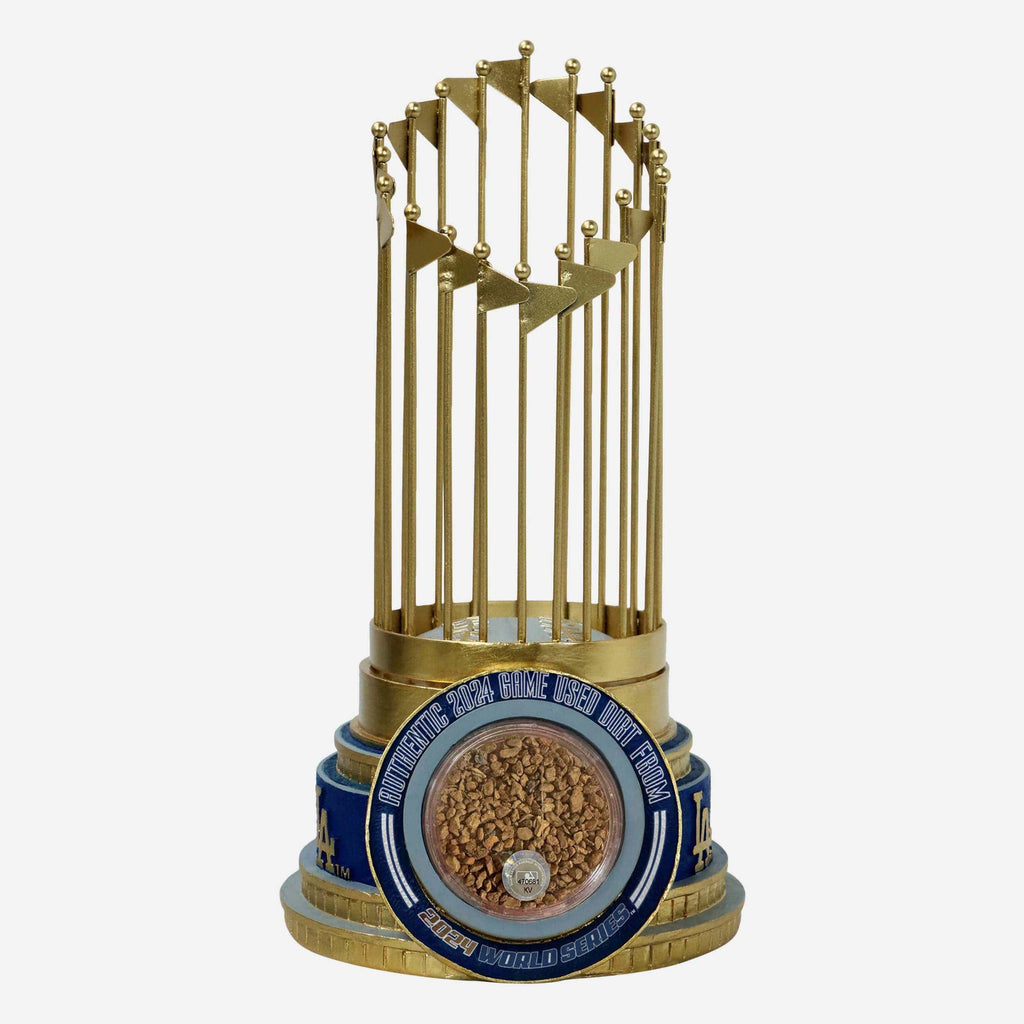 Los Angeles Dodgers 2024 World Series Champions Authentic Dirt Trophy Paperweight FOCO - FOCO.com