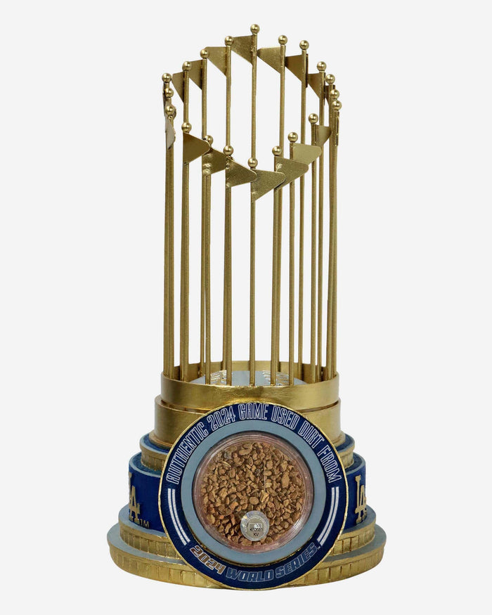 Los Angeles Dodgers 2024 World Series Champions Authentic Dirt Trophy Paperweight FOCO - FOCO.com