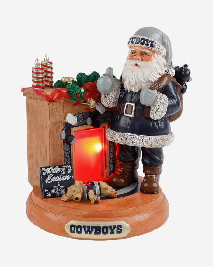 Dallas Cowboys Santa Fireplace Figurine FOCO - FOCO.com
