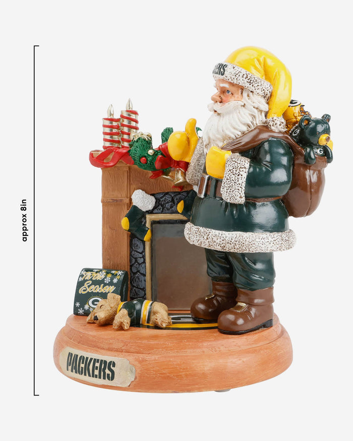 Green Bay Packers Santa Fireplace Figurine FOCO - FOCO.com