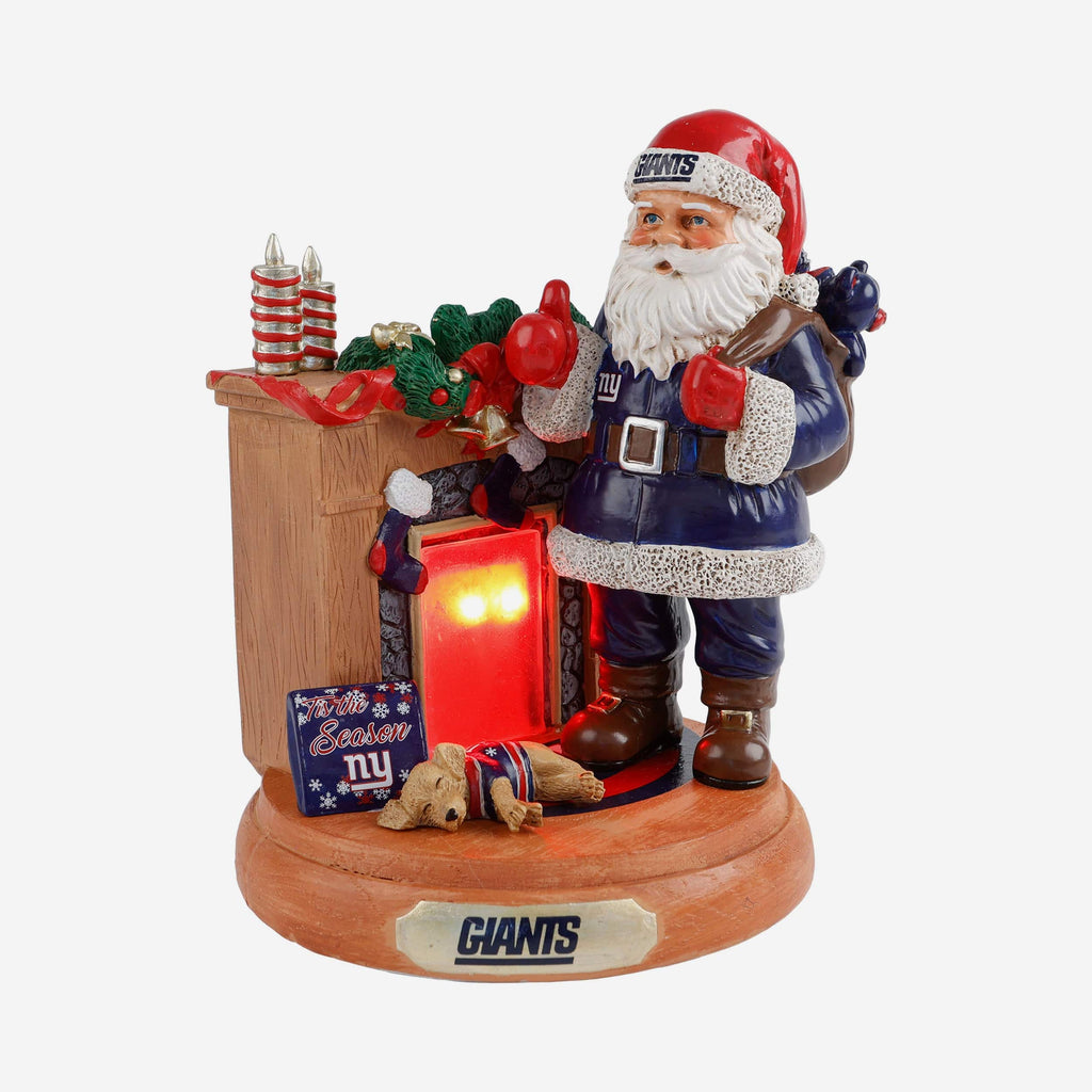 New York Giants Santa Fireplace Figurine FOCO - FOCO.com