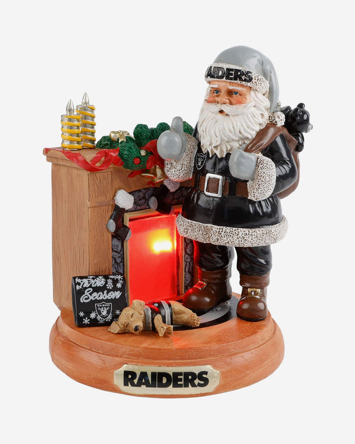 Las Vegas Raiders Santa Fireplace Figurine FOCO - FOCO.com