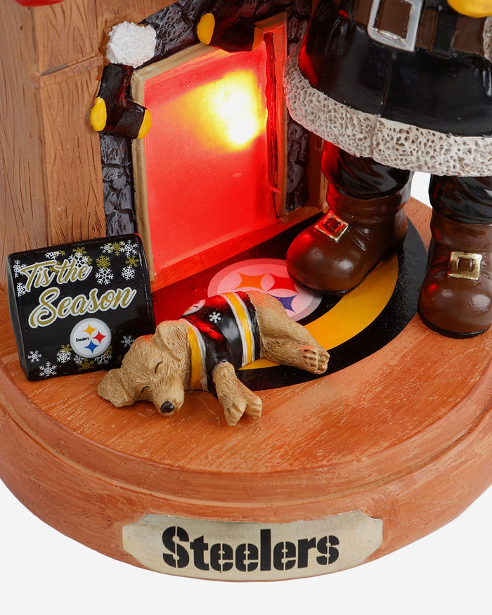 Pittsburgh Steelers Santa Fireplace Figurine FOCO - FOCO.com