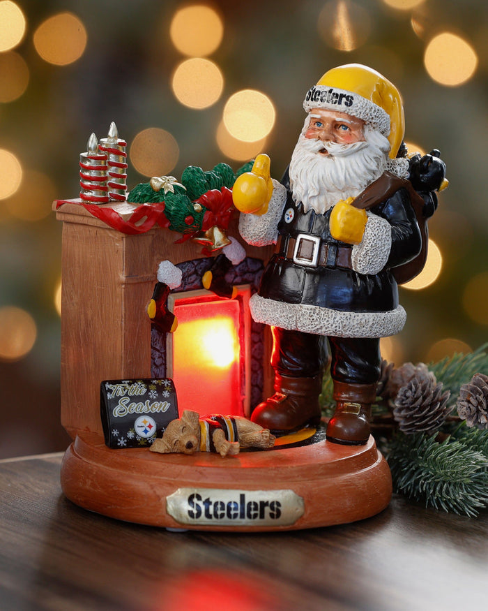 Pittsburgh Steelers Santa Fireplace Figurine FOCO - FOCO.com