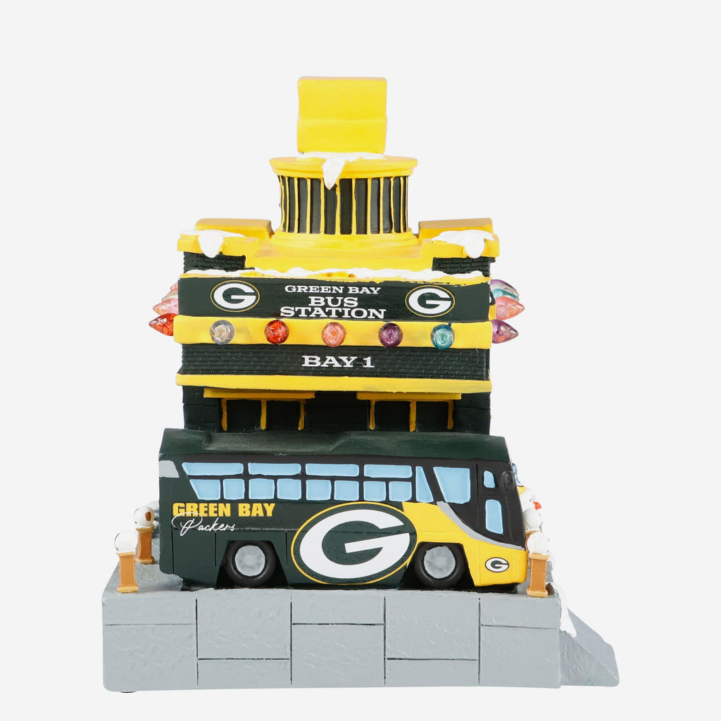 Packer Bus Green Bay Packers Light Up Resin Team Bus Station FOCO