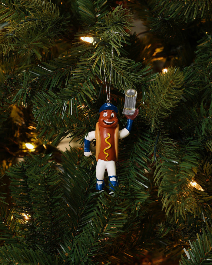 Dodger Dog Los Angeles Dodgers 2024 World Series Champions Mascot Ornament FOCO - FOCO.com