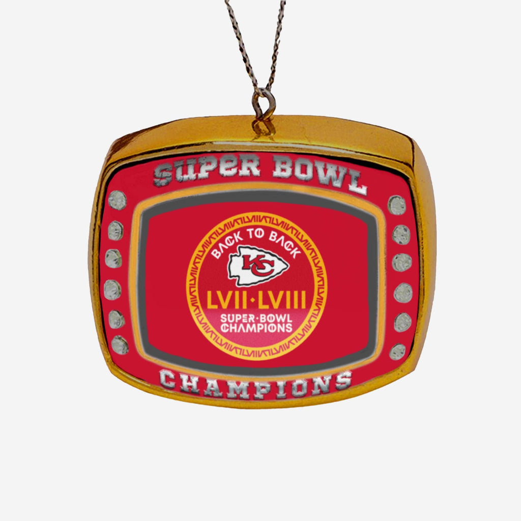 Kansas City Chiefs Super Bowl LVIII Champions Ring Ornament FOCO - FOCO.com