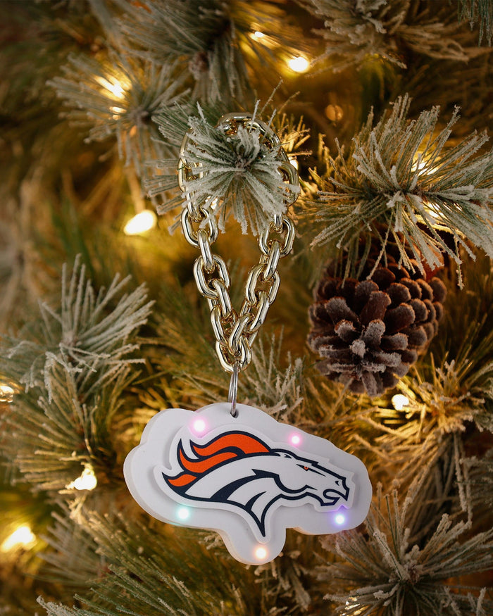 Denver Broncos Big Logo Light Up Chain Ornament FOCO - FOCO.com