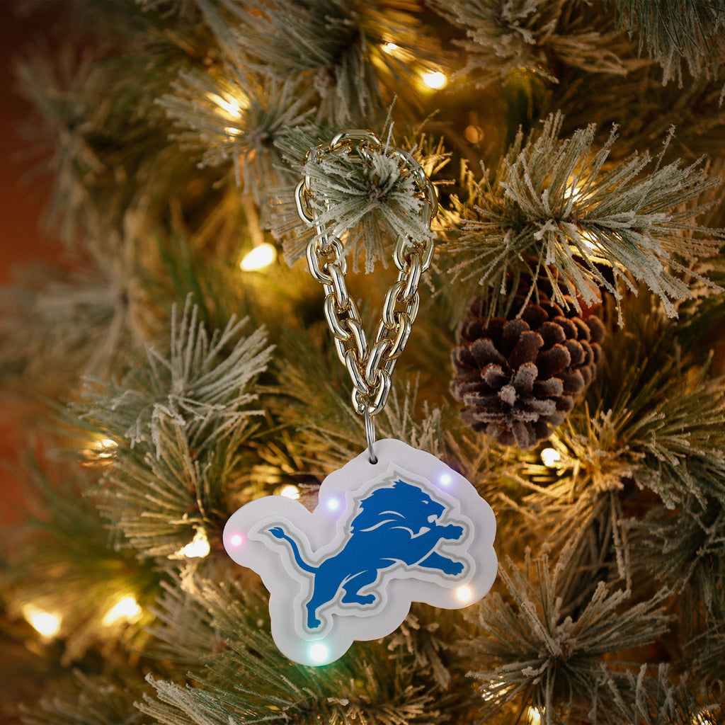 Detroit Lions Big Logo Light Up Chain Ornament FOCO