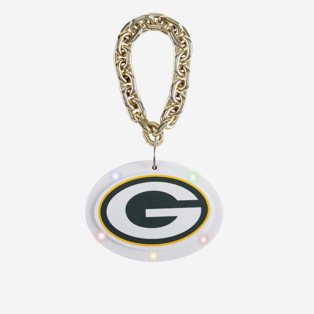 Green Bay Packers Big Logo Light Up Chain Ornament FOCO - FOCO.com