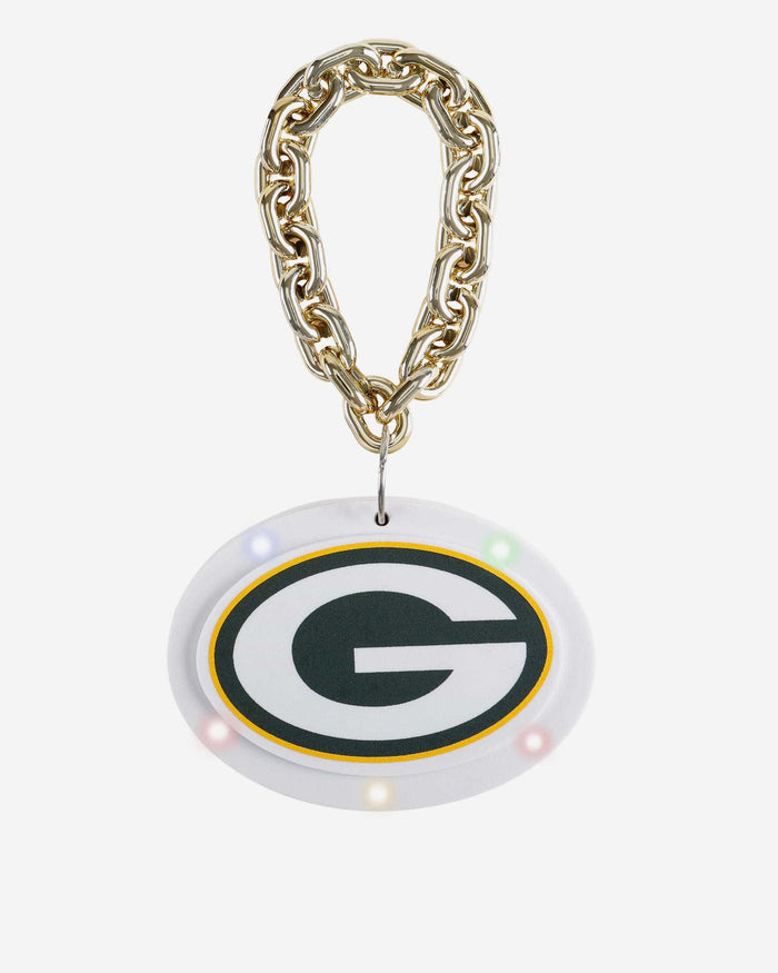 Green Bay Packers Big Logo Light Up Chain Ornament FOCO - FOCO.com