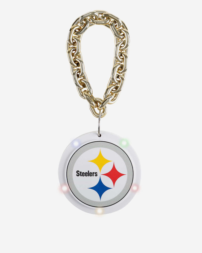 Pittsburgh Steelers Big Logo Light Up Chain Ornament FOCO - FOCO.com