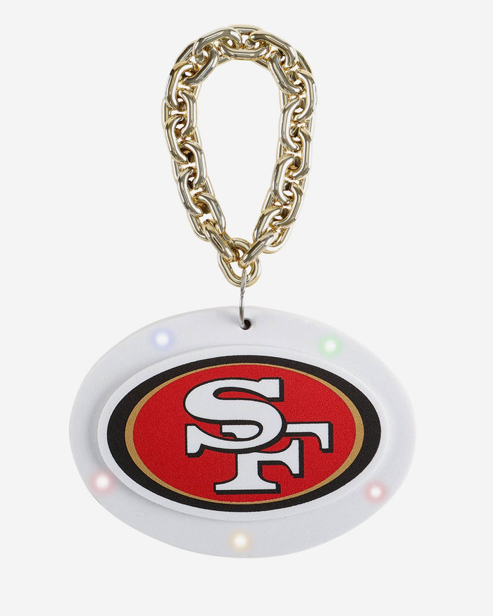 San Francisco 49ers Big Logo Light Up Chain Ornament FOCO - FOCO.com
