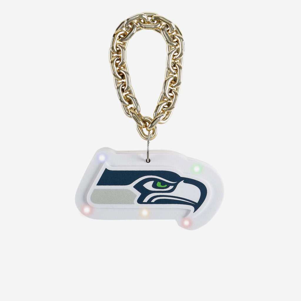Seattle Seahawks Big Logo Light Up Chain Ornament FOCO - FOCO.com
