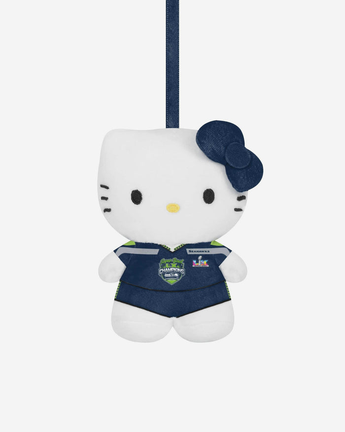 Seattle Seahawks Super Bowl LX Champions Plush Hello Kitty® Ornament FOCO - FOCO.com