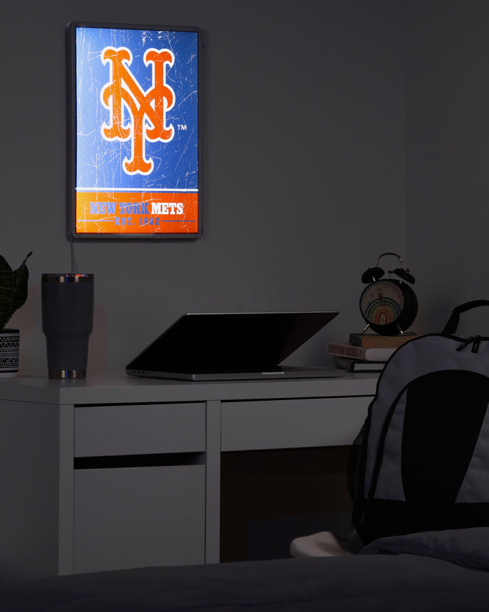 New York Mets Big Logo Backlit Sign FOCO - FOCO.com