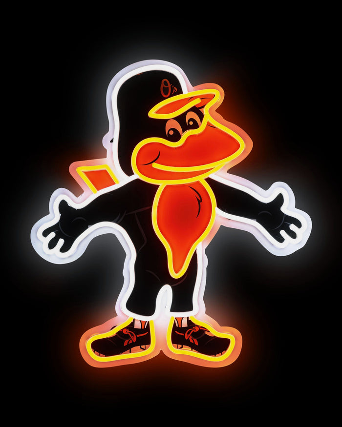 The Oriole Bird Baltimore Orioles LED Neon Light Up Mascot Sign FOCO - FOCO.com
