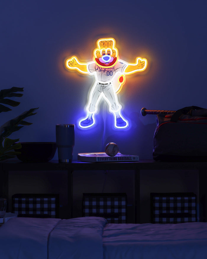 Sluggerrr Kansas City Royals LED Neon Light Up Mascot Sign FOCO - FOCO.com