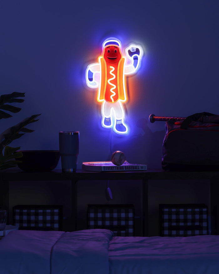 Dodger Dog Los Angeles Dodgers LED Neon Light Up Mascot Sign FOCO - FOCO.com