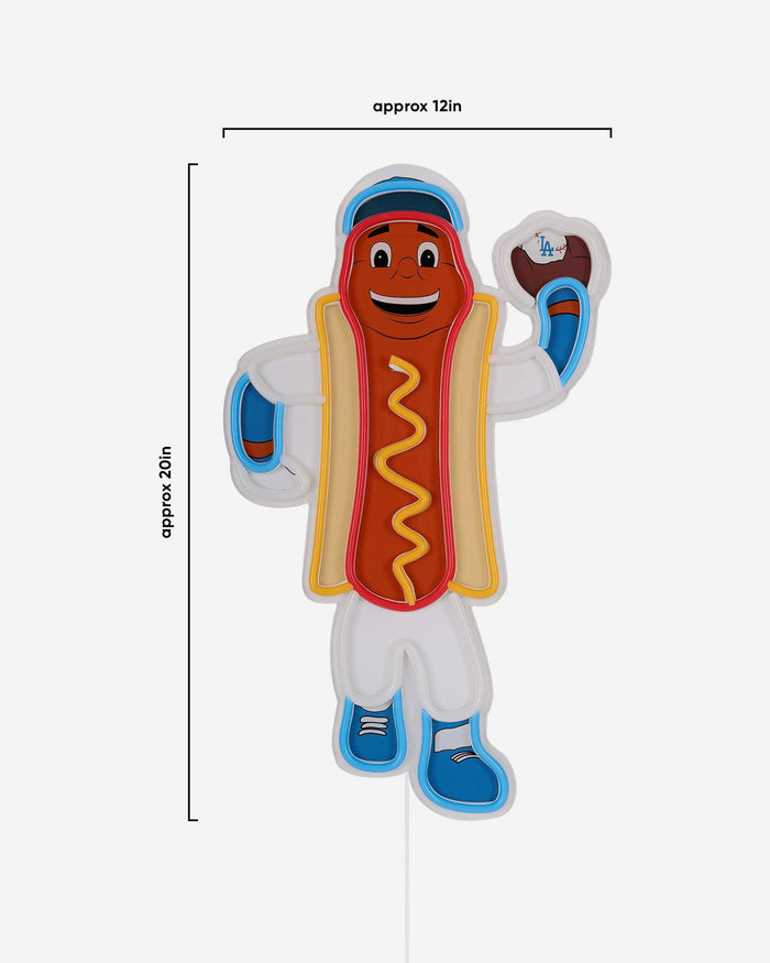 Dodger Dog Los Angeles Dodgers LED Neon Light Up Mascot Sign FOCO - FOCO.com