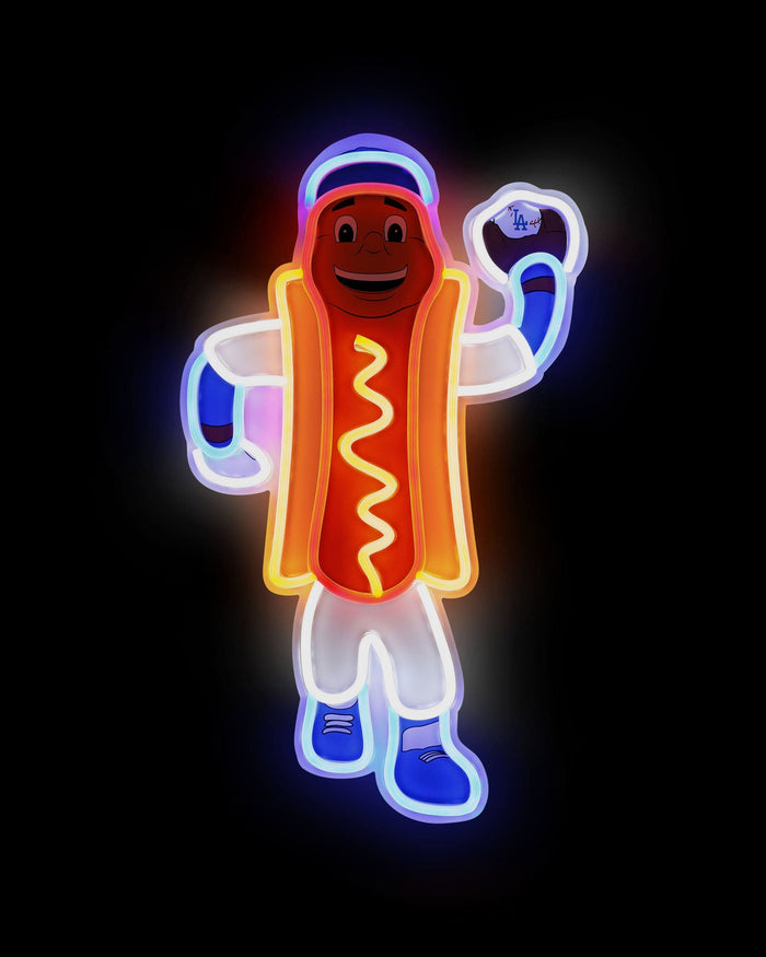 Dodger Dog Los Angeles Dodgers LED Neon Light Up Mascot Sign FOCO - FOCO.com