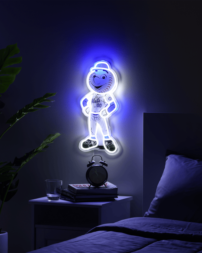 Mr Met New York Mets LED Neon Light Up Mascot Sign FOCO - FOCO.com