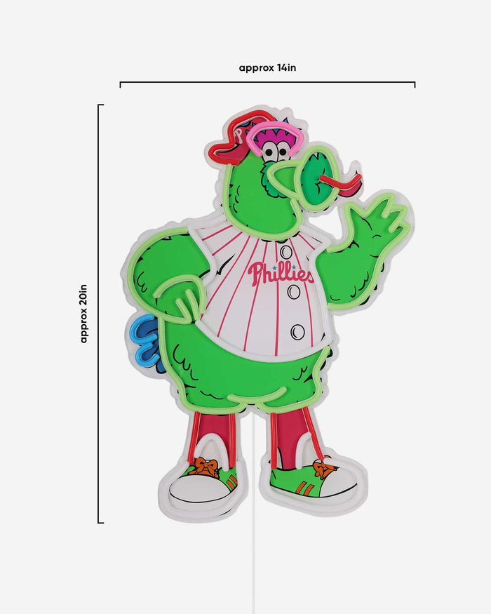 Phillie Phanatic Philadelphia Phillies LED Neon Light Up Mascot Sign FOCO - FOCO.com