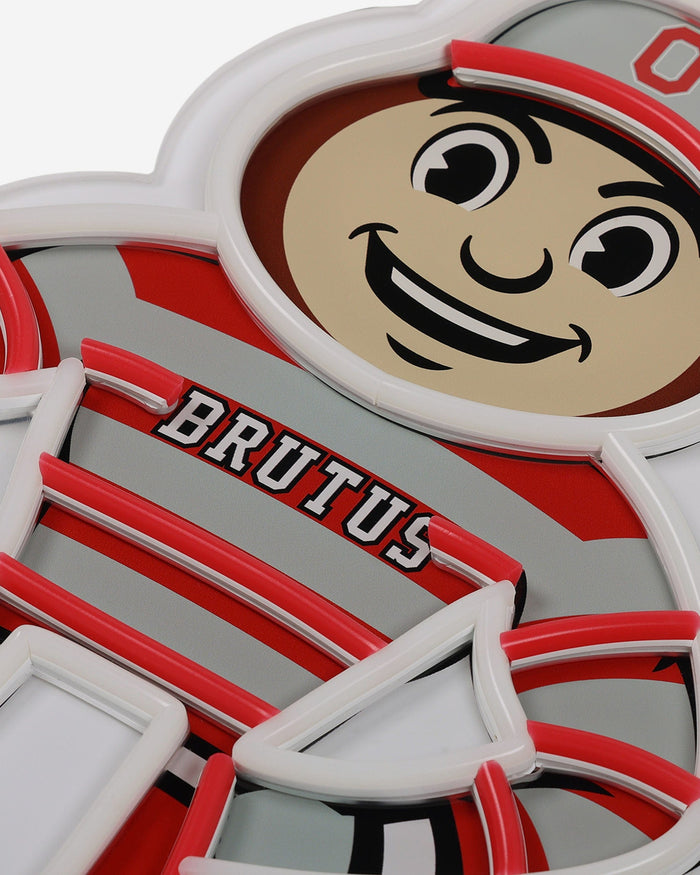 Brutus Buckeye Ohio State Buckeyes LED Neon Light Up Mascot Sign FOCO - FOCO.com