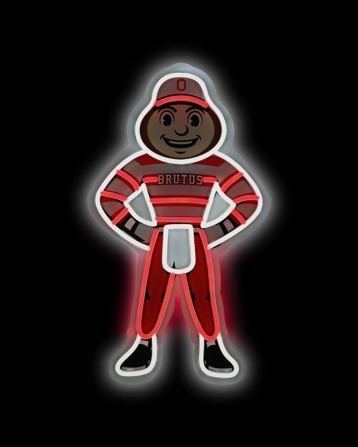 Brutus Buckeye Ohio State Buckeyes LED Neon Light Up Mascot Sign FOCO - FOCO.com