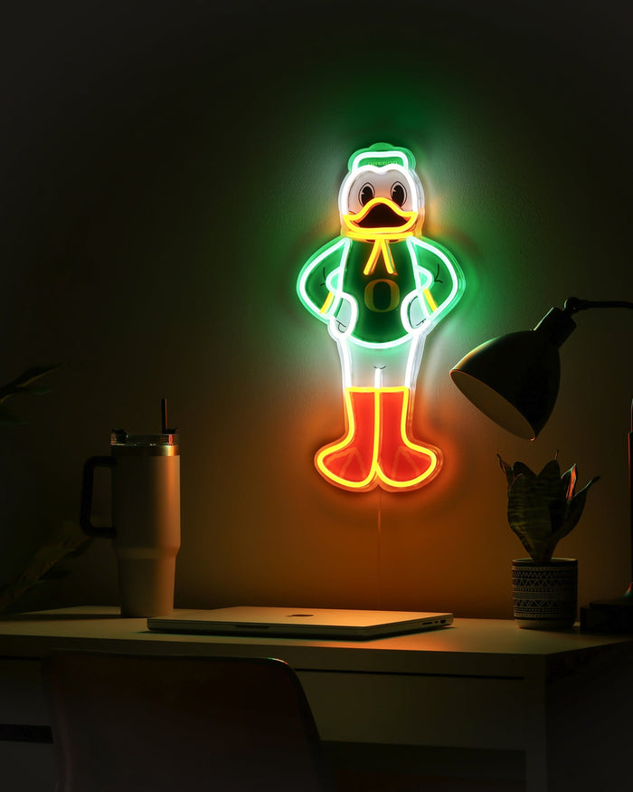 The Duck Oregon Ducks LED Neon Light Up Mascot Sign FOCO - FOCO.com