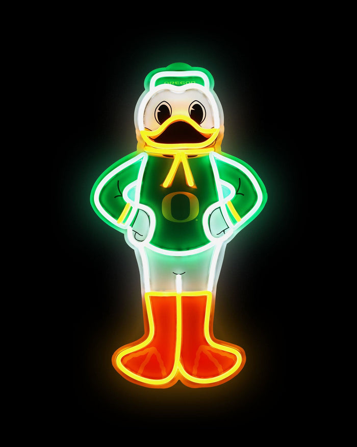 The Duck Oregon Ducks LED Neon Light Up Mascot Sign FOCO - FOCO.com