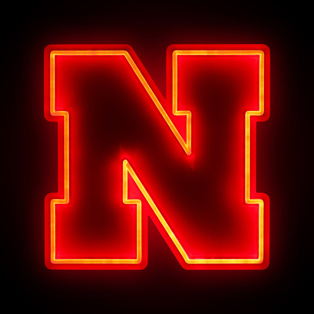 Nebraska Led Sign Nebraska Cornhuskers LED Neon Light Up Team Logo Sign FOCO