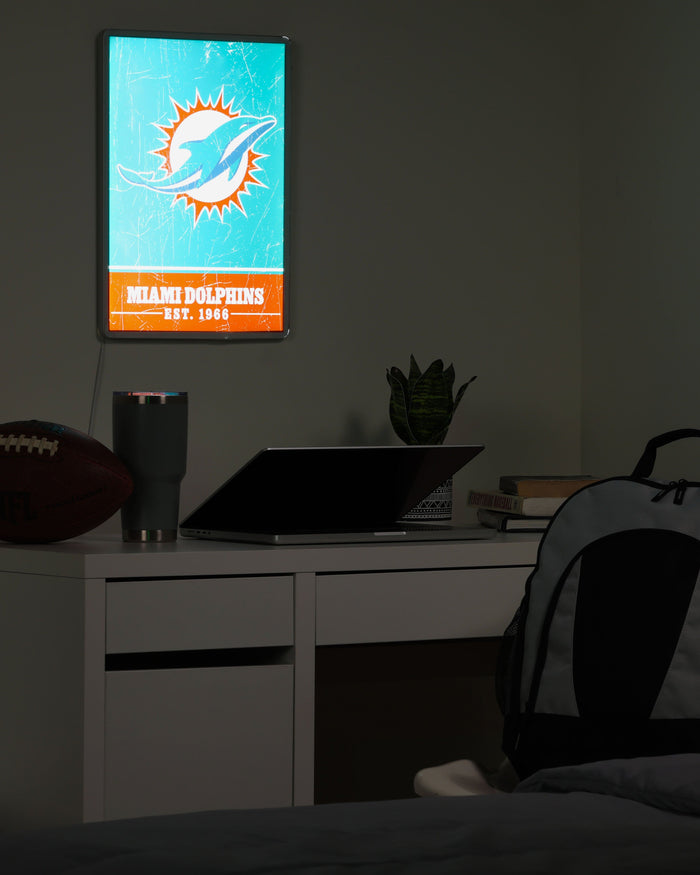 Miami Dolphins Big Logo Backlit Sign FOCO - FOCO.com