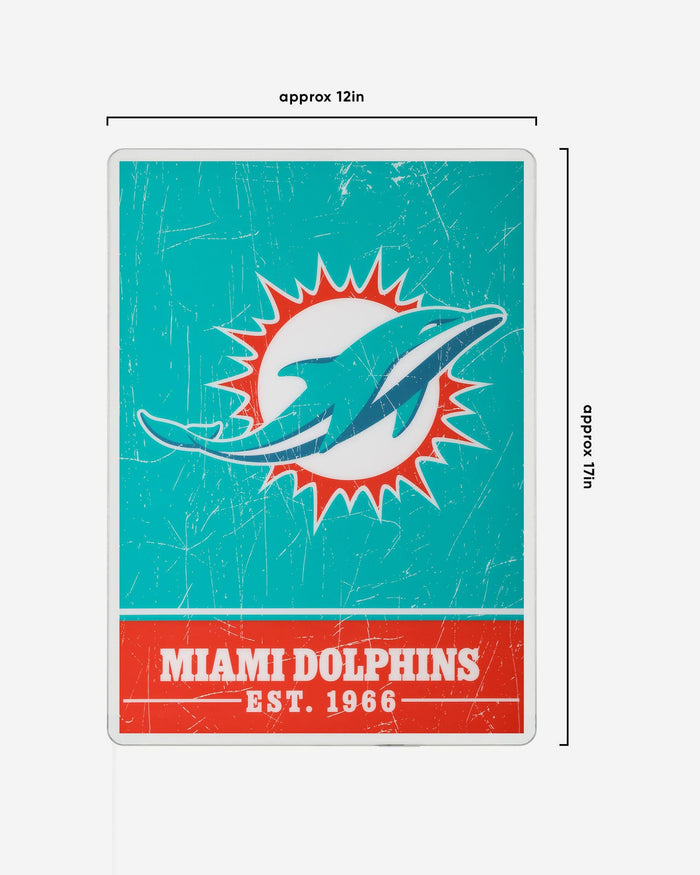 Miami Dolphins Big Logo Backlit Sign FOCO - FOCO.com