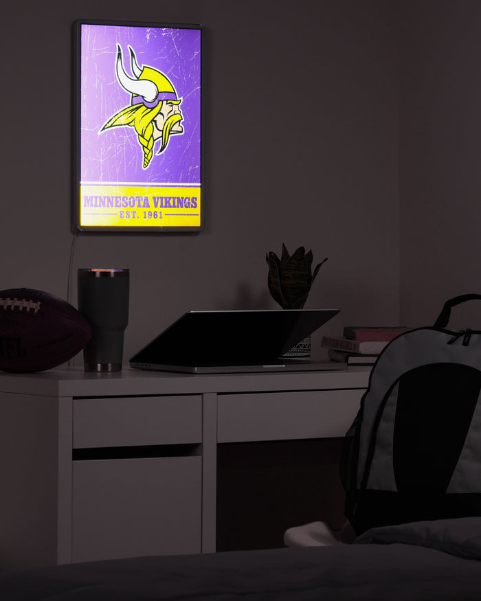 Minnesota Vikings Big Logo Backlit Sign FOCO - FOCO.com