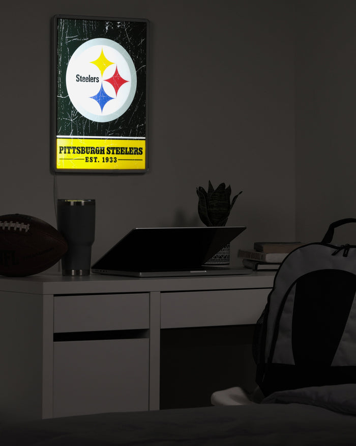Pittsburgh Steelers Big Logo Backlit Sign FOCO - FOCO.com