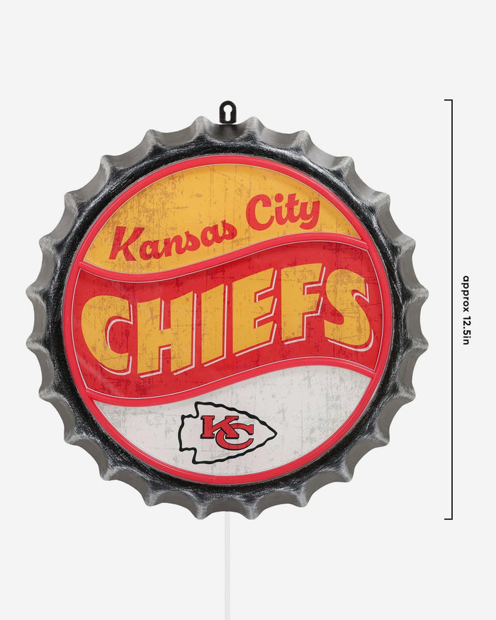 Kansas City Chiefs LED Neon Backlit Bottle Cap Wall Sign FOCO - FOCO.com