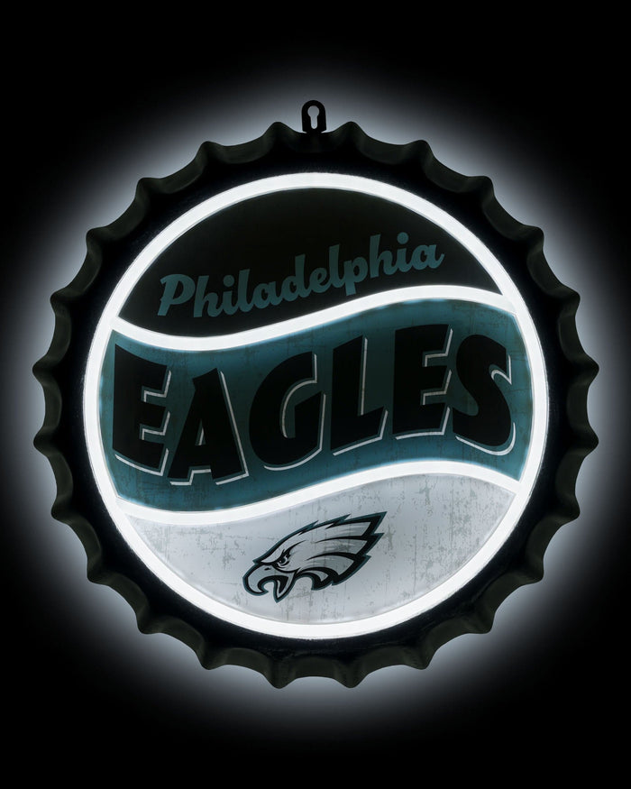 Philadelphia Eagles LED Neon Backlit Bottle Cap Wall Sign FOCO - FOCO.com