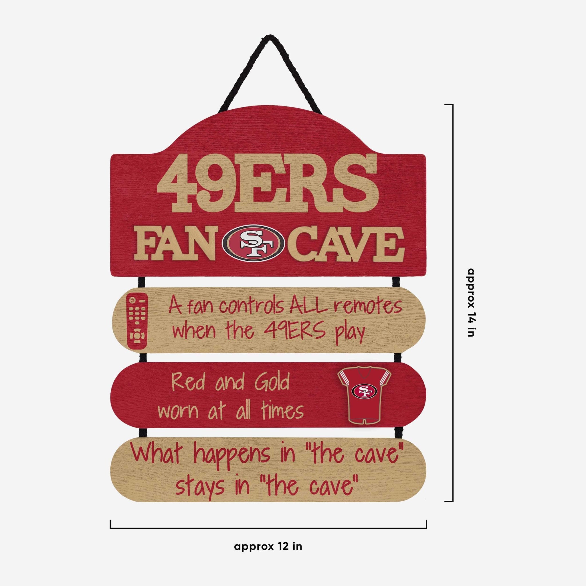 San Francisco 49ers Best Dad Sign - Distressed Wood Look, Officially Licensed NFL Decor, 6x12 Inch