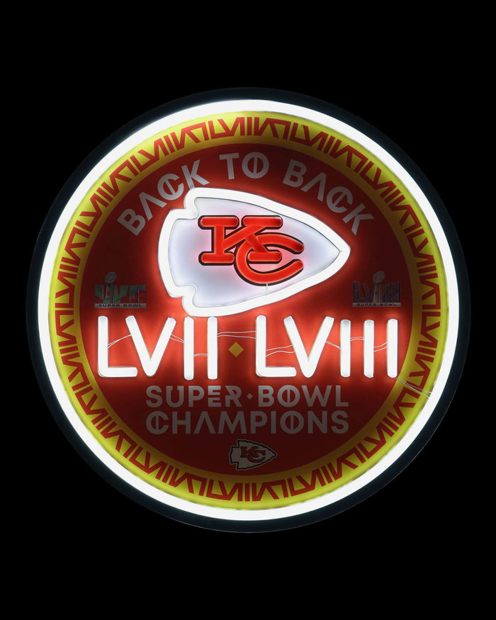 Kansas City Chiefs Super Bowl LVIII Champions LED Neon Sign FOCO - FOCO.com