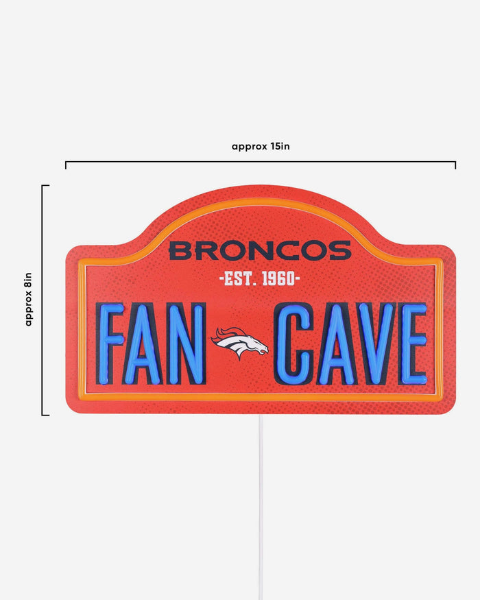 Denver Broncos LED Neon Fancave Sign FOCO - FOCO.com