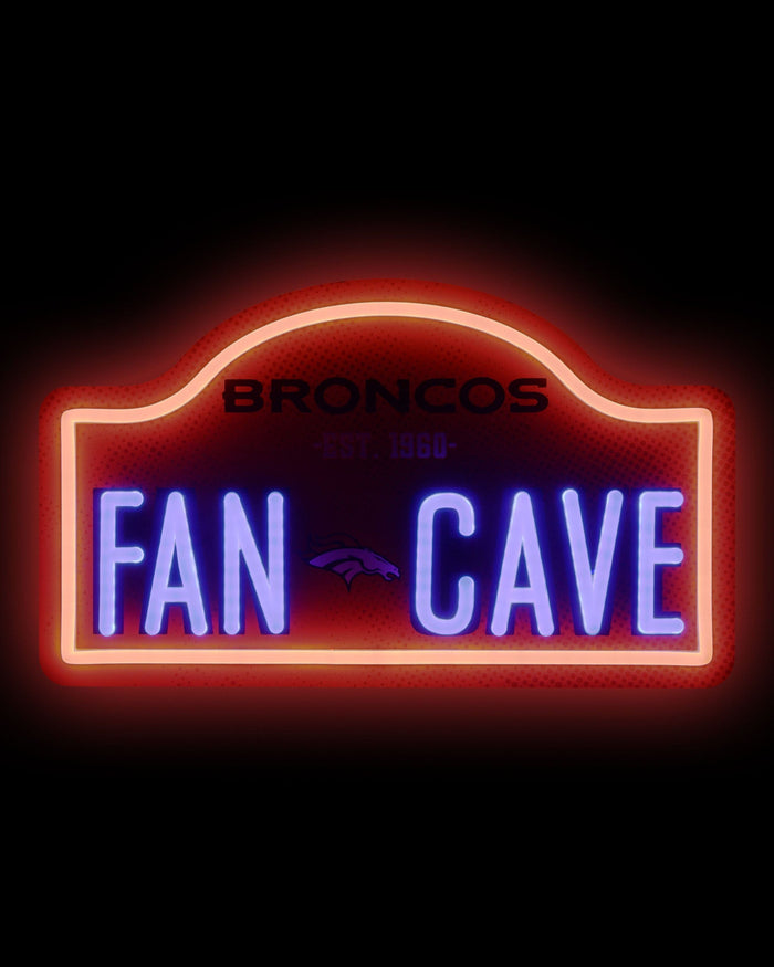 Denver Broncos LED Neon Fancave Sign FOCO - FOCO.com