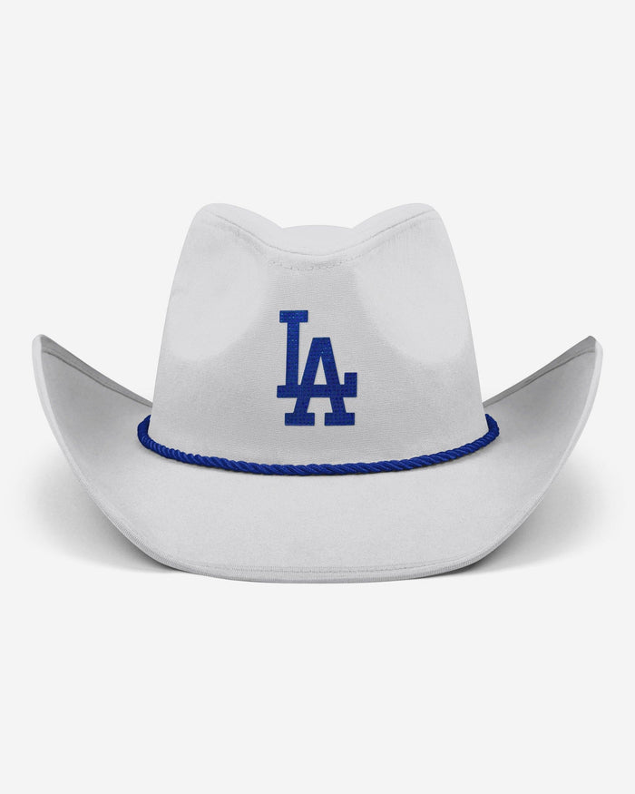 Los Angeles Dodgers White Rhinestone Logo Cowboy Hat FOCO - FOCO.com