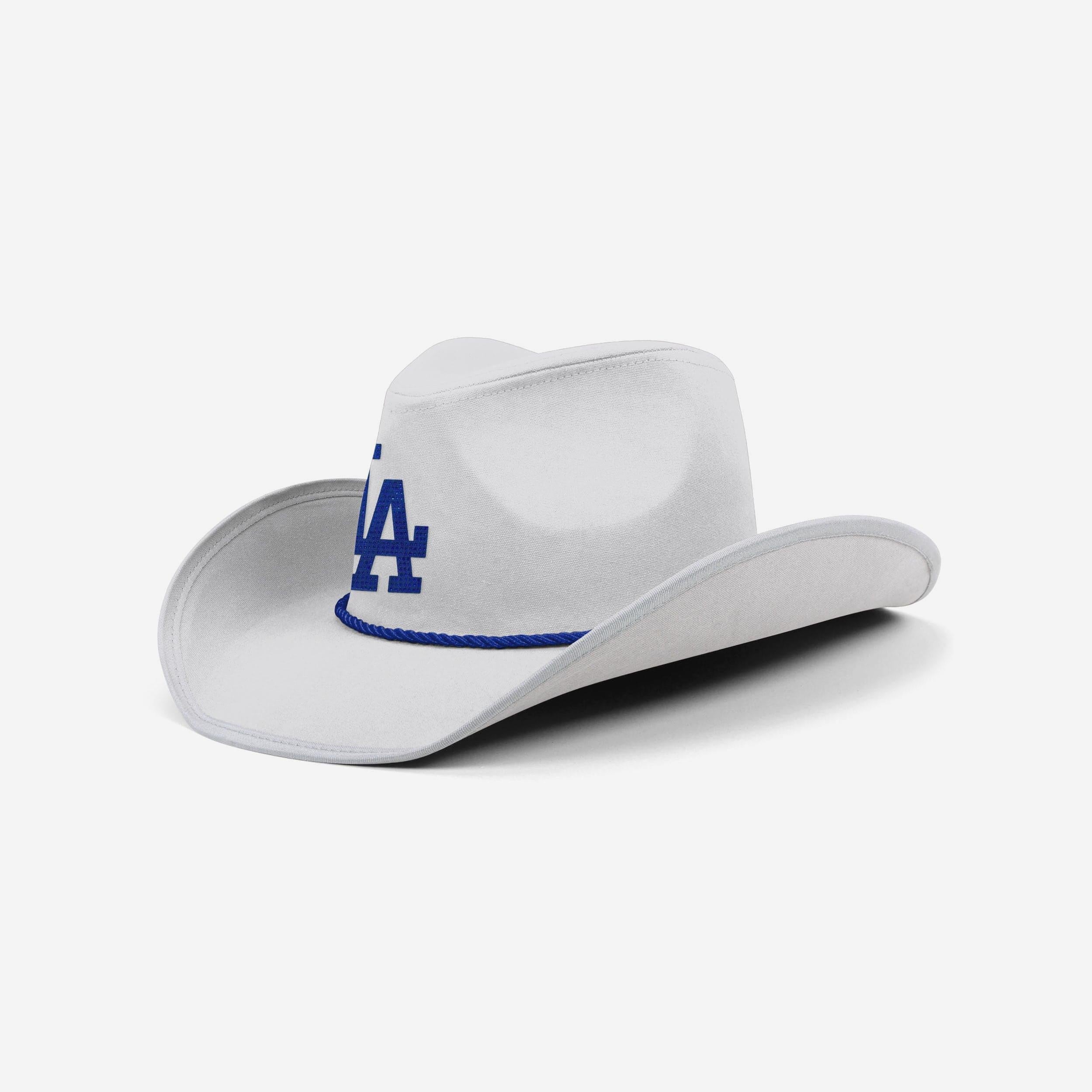 Los Angeles Dodgers White Rhinestone Logo Cowboy Hat FOCO