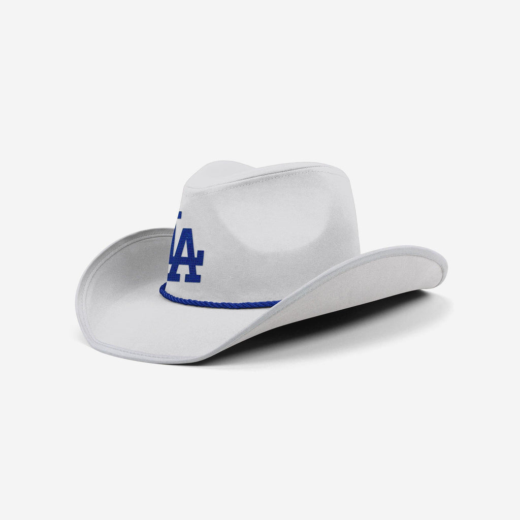 Los Angeles Dodgers White Rhinestone Logo Cowboy Hat FOCO - FOCO.com